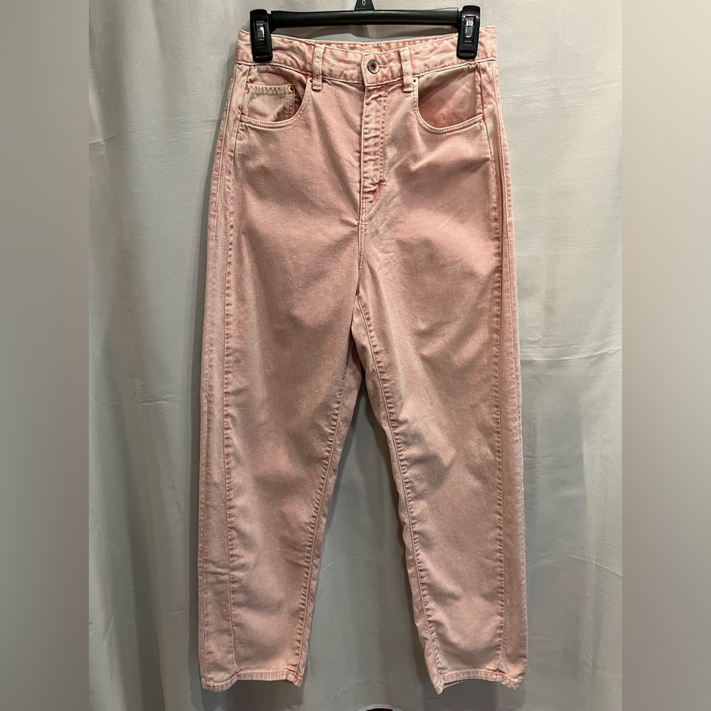 Bellerose Pimmy High Rise Loose Fit Baggy Jeans Washed Pink Size M